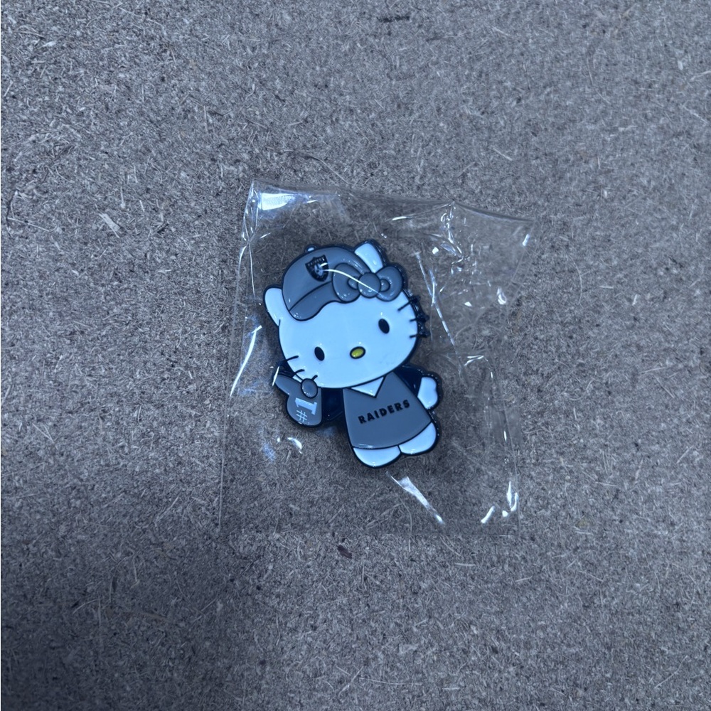 Hello Kitty Raiders hat pin Raiders pin  Hello kitty enamel pin universal fit